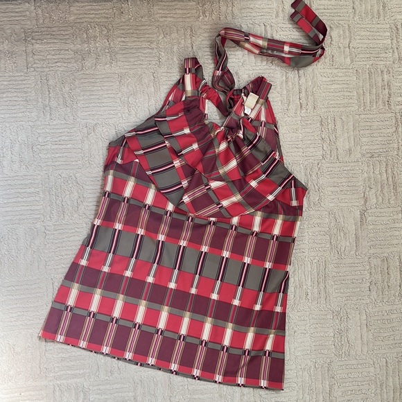 Banana Republic plaid sleeveless ruffle top Size XS New without tags - Picture 10 of 16